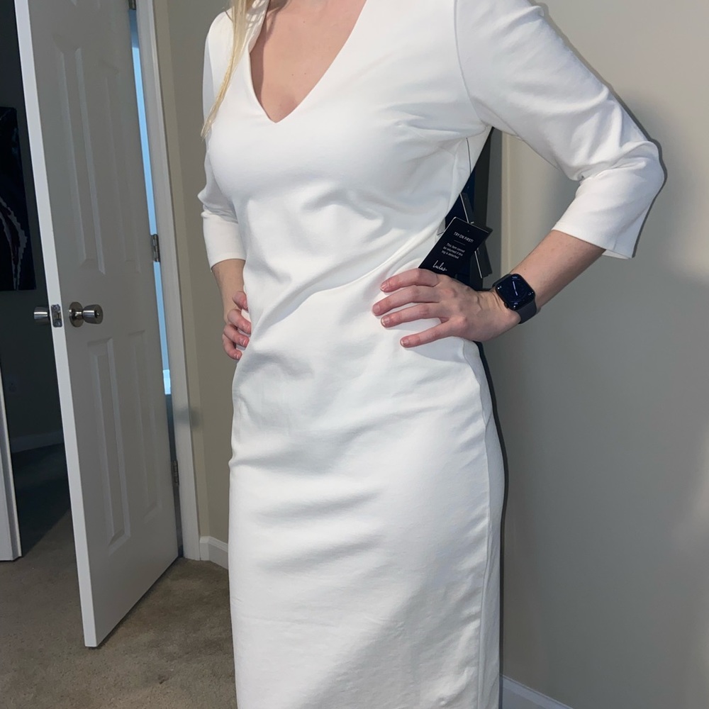 White midi professional Womens dress